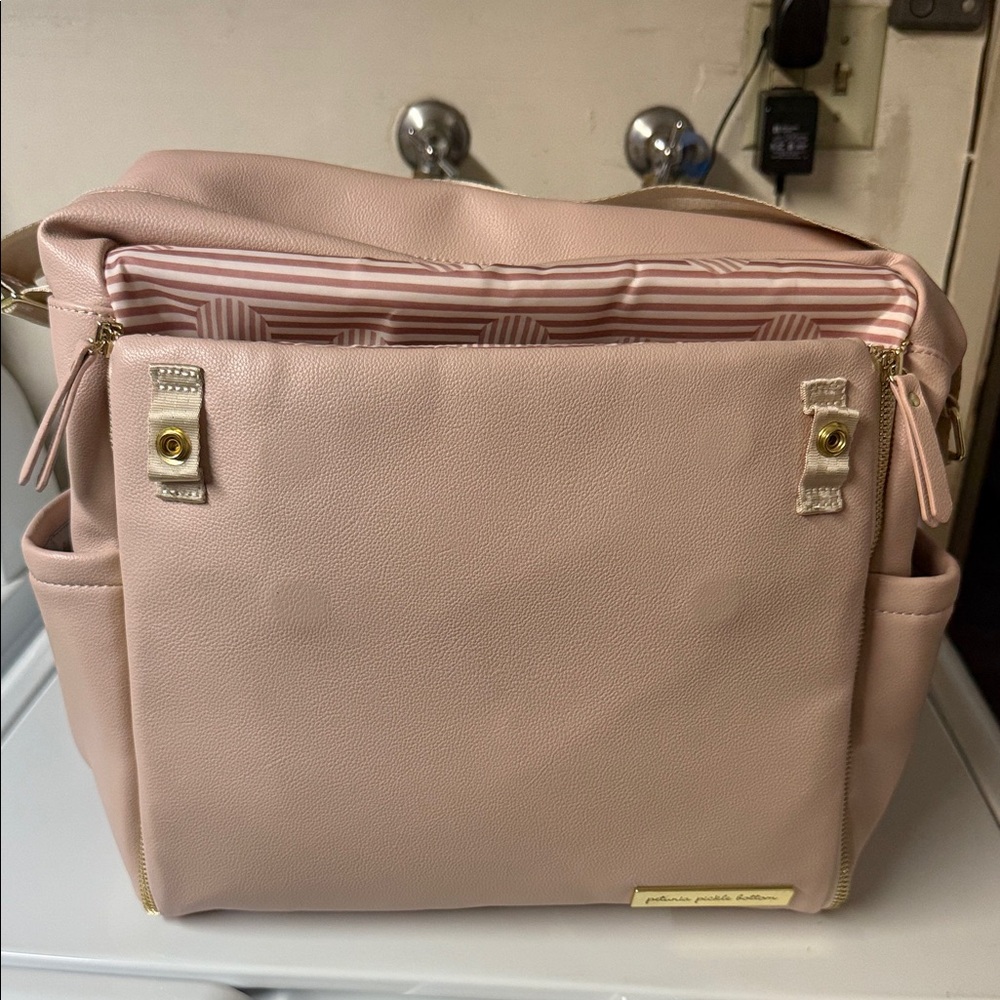 Petunia Pickle Bottom Pink and Gold Box Diaper Bag - Picture 6 of 6